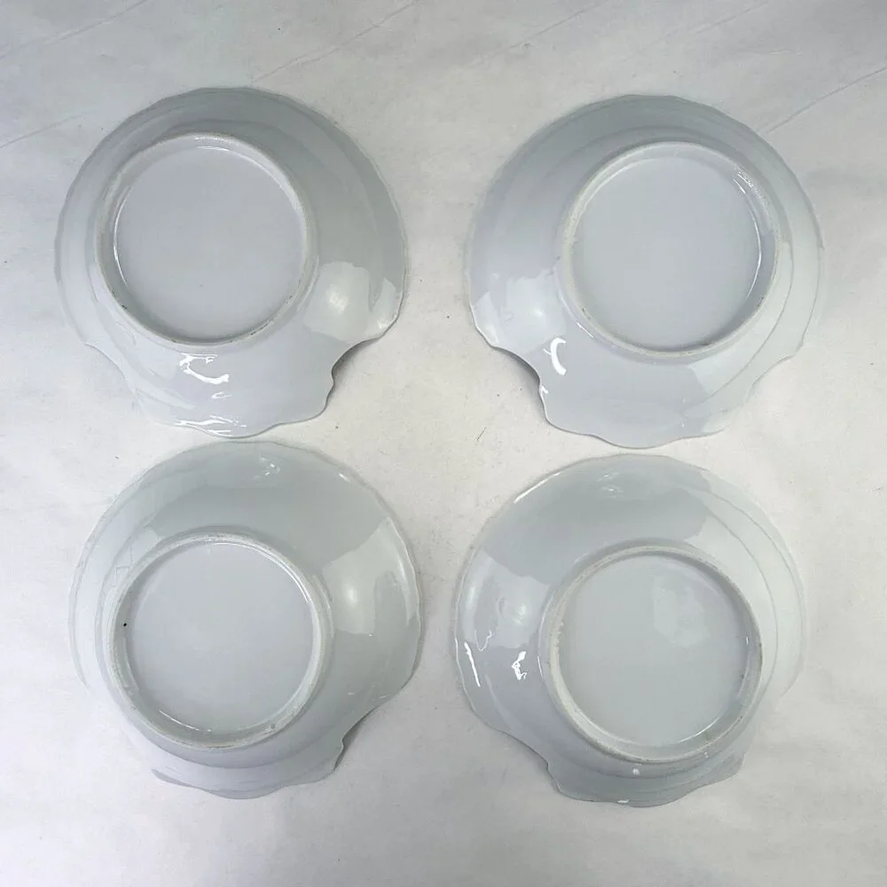 Vintage Takahashi Japan Vintage Clam Shell Floral Bowls Set of 4